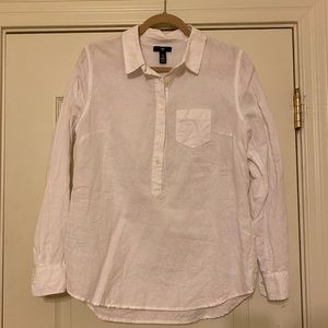 GAP White Button Down Shirt for Women